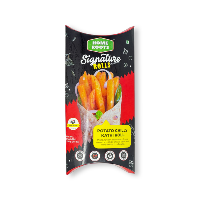 Home Roots Potato Chilli Kathi Roll 156g - Frozen - the indian supermarket