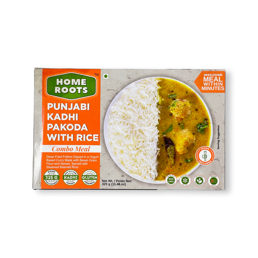 Home Roots Punjabi Kadhi Pakoda With Rice Combo Meal 325g - Frozen - Spice Divine