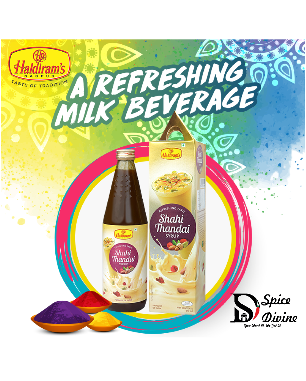 Haldirams Shahi Thandai Syrup 750ml — Spice Divine