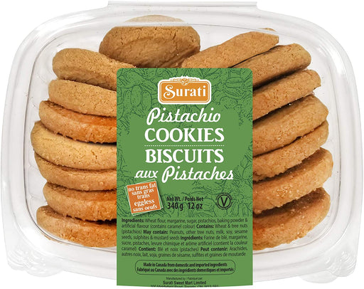 Surati Pistachio Cookies 340g - Biscuits | indian grocery store in markham