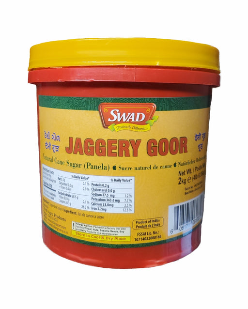 Swad Jaggery Goor 2kg - Sugar | indian grocery store in Laval