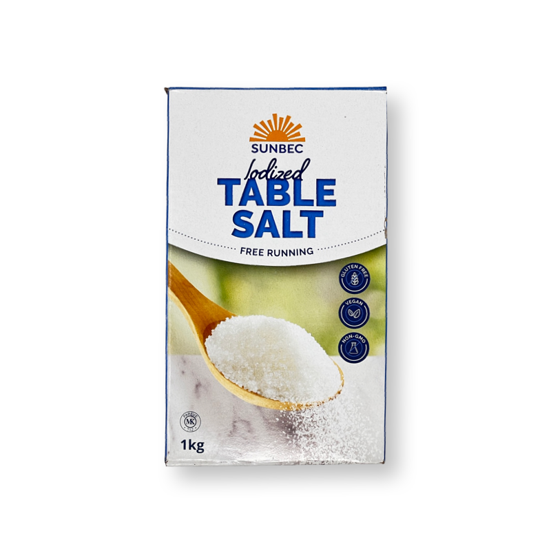 Sunbec Table Salt Iodized 1kg — Spice Divine