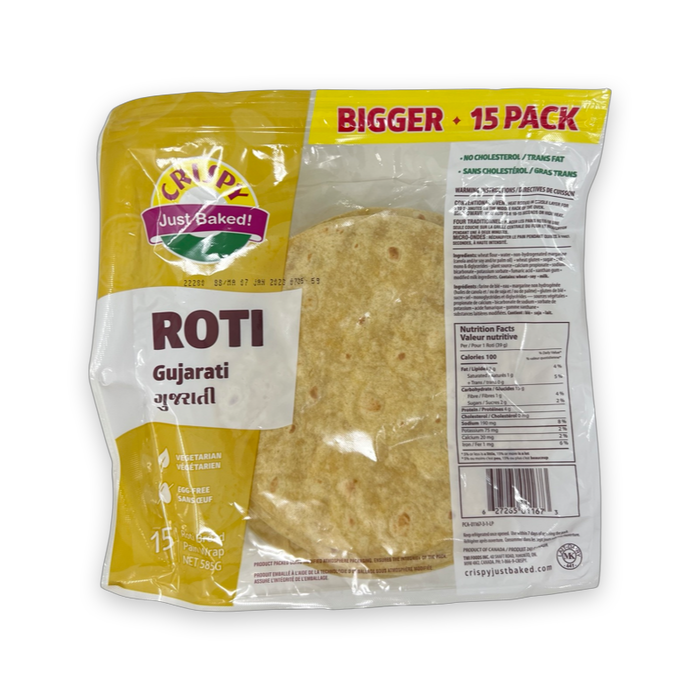 Crispy Gujarati Roti (15 Pcs) 585g - Ready To Eat - bangladeshi grocery store in toronto