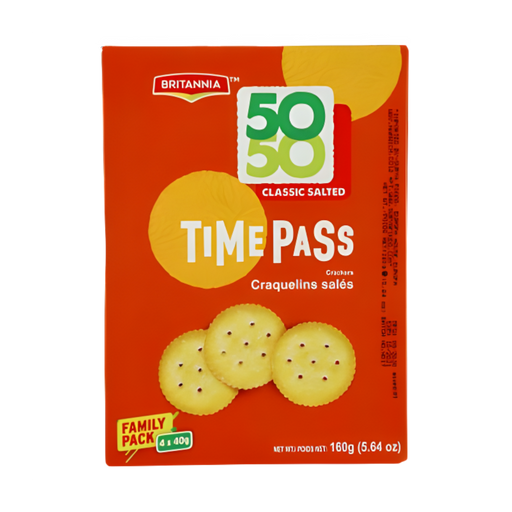 Britannia 50-50 Time Pass Crackers - Biscuits - indian supermarkets near me