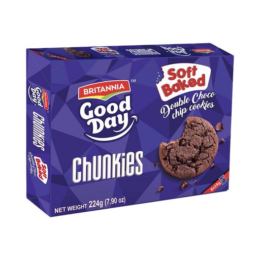 Britannia Chunkies Double Choco Chip Cookies 224g - Biscuits | indian grocery store in kingston