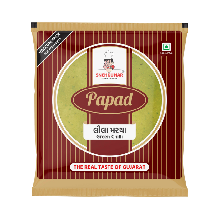 Snehkumar Green Chilli Papad 500g