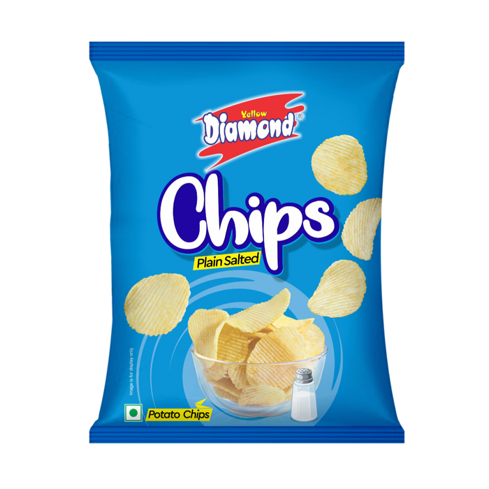 Yellow Diamond Plain Salted Chips 75g