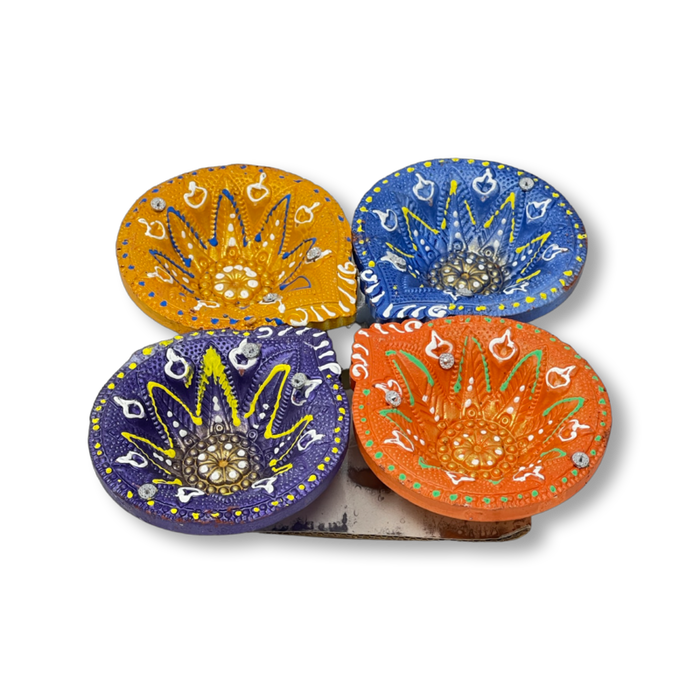Diya Set of 4 Without Wax - Prayer (Pooja) | indian grocery store in mississauga