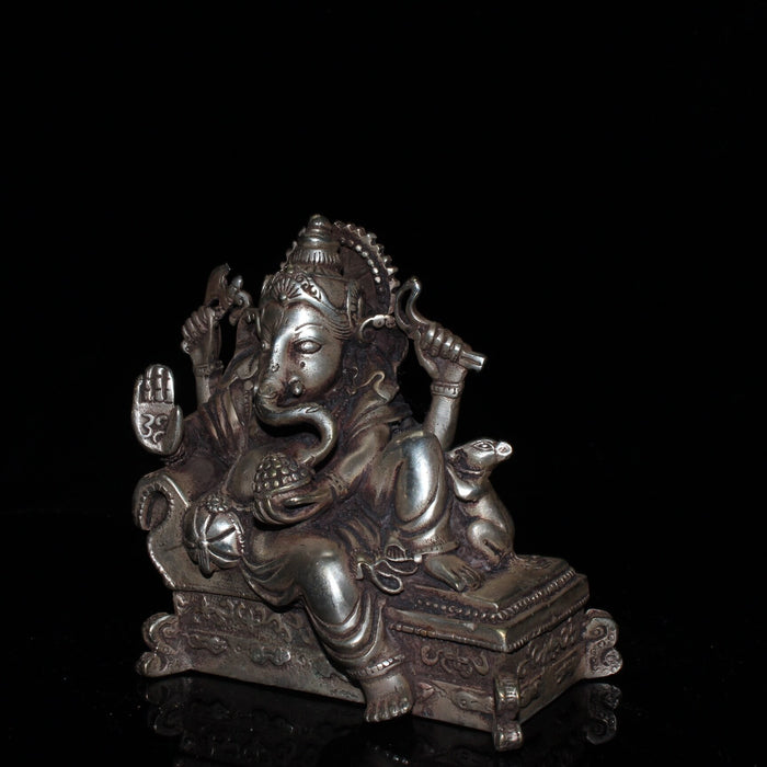 Tibetan Ganesh God of Wealth Statue - Metal - Ganesh - indian supermarkets near me