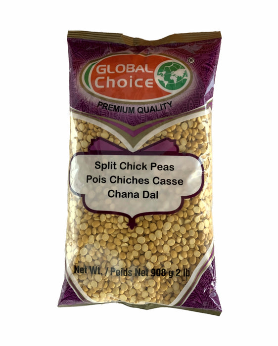 Global Choice Split Chick Peas 908gm (Chana Dal 2lb) - Lentils - punjabi grocery store near me
