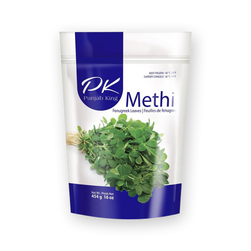 Punjab King Frozen Methi (Fenugreek) Leaves 454g - Frozen | indian grocery store in brantford